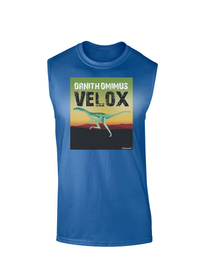 Ornithomimus Velox - With Name Dark Muscle Shirt by TooLoud-TooLoud-Royal Blue-Small-Davson Sales