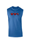 Couples Pixel Heart Life Bar - Left Dark Muscle Shirt by TooLoud-TooLoud-Royal Blue-Small-Davson Sales