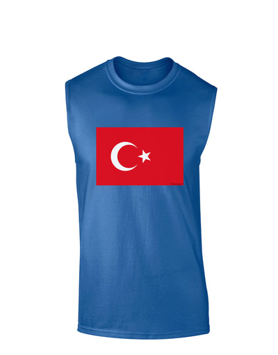Turkey Flag Dark Muscle Shirt  by TooLoud