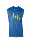 Three Mermaids Dark Muscle Shirt-TooLoud-Royal Blue-Small-Davson Sales
