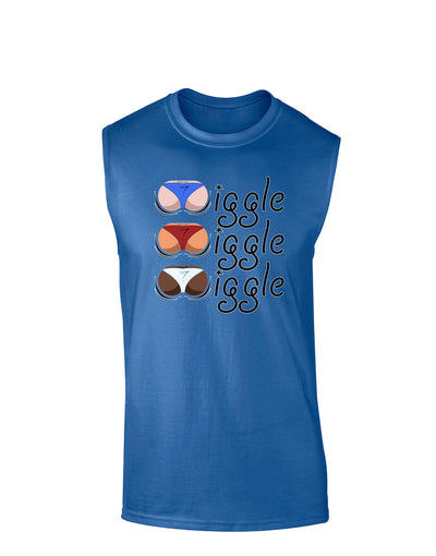 Wiggle Wiggle Wiggle - Twerk Color Dark Muscle Shirt-TooLoud-Royal Blue-Small-Davson Sales