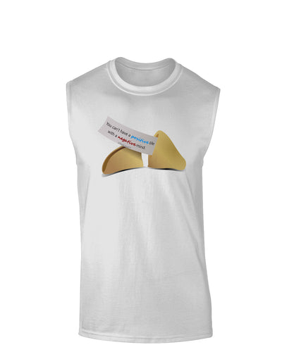 Positive Life - Fortune Cookie Muscle Shirt-TooLoud-White-Small-Davson Sales
