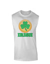 Shamrock Button - Irish Muscle Shirt by TooLoud-TooLoud-White-Small-Davson Sales