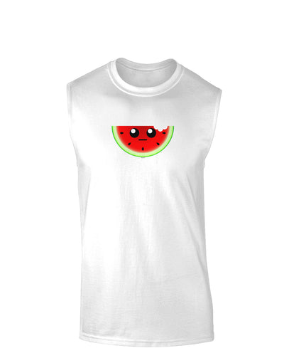 Unimpressed Watermelon Muscle Shirt-TooLoud-White-Small-Davson Sales