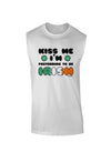 Kiss Me I'm Pretending to Be Irish Muscle Shirt by TooLoud-Mens T-Shirt-TooLoud-White-Small-Davson Sales