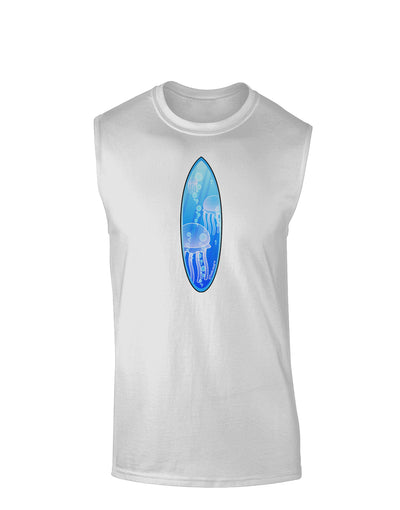 Jellyfish Surfboard Muscle Shirt  by TooLoud