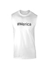 #Merica Muscle Shirt-TooLoud-White-Small-Davson Sales