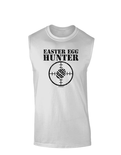 Easter Egg Hunter Distressed Muscle Shirt by TooLoud-TooLoud-White-Small-Davson Sales