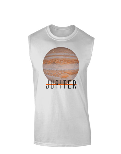 Planet Jupiter Earth Text Muscle Shirt
