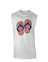 Stars and Stripes Flip Flops Muscle Shirt-TooLoud-White-Small-Davson Sales