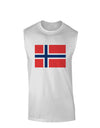 TooLoud Norwegian Flag Muscle Shirt-Muscle Shirts-TooLoud-White-Small-Davson Sales
