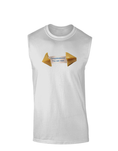 Sarcastic Fortune Cookie Muscle Shirt-TooLoud-White-Small-Davson Sales
