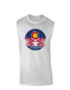 Grunge Colorado Rocky Mountain Bighorn Sheep Flag Muscle Shirt-Muscle Shirts-TooLoud-White-Small-Davson Sales