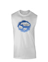 Blue Sky Puffy Clouds Muscle Shirt-TooLoud-White-Small-Davson Sales