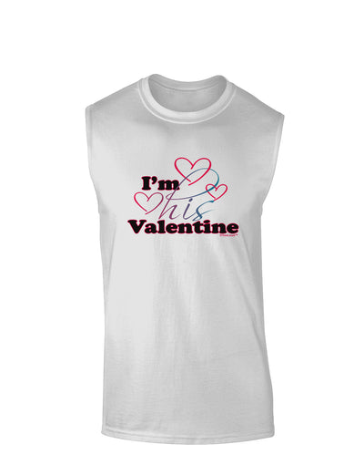 I'm HIS Valentine Muscle Shirt-TooLoud-White-Small-Davson Sales