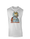 Doge to the Moon Muscle Shirt White 2XL Tooloud