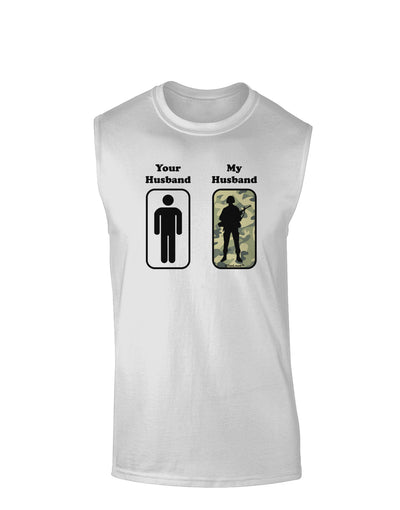 Your Husband My Husband Muscle Shirt-TooLoud-White-Small-Davson Sales