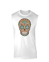Version 6 Copper Patina Day of the Dead Calavera Muscle Shirt-TooLoud-White-Small-Davson Sales