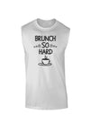 TooLoud Brunch So Hard Eggs and Coffee Muscle Shirt-Muscle Shirts-TooLoud-White-Small-Davson Sales