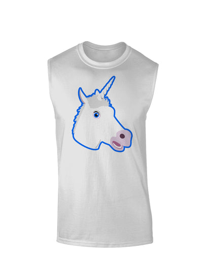Fanciful Unicorn Muscle Shirt-TooLoud-White-Small-Davson Sales