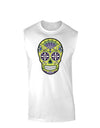 Version 7 Poison Day of the Dead Calavera Muscle Shirt-TooLoud-White-Small-Davson Sales