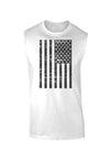 Vintage Black and White USA Flag Muscle Shirt-TooLoud-White-Small-Davson Sales