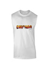 Chicago Skyline Cutout - Sunset Sky Muscle Shirt by TooLoud-TooLoud-White-Small-Davson Sales