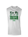 Kiss Me I'm Irish St Patricks Day Muscle Shirt-TooLoud-White-Small-Davson Sales