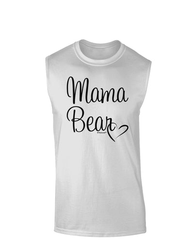 Mama Bear with Heart - Mom Design Muscle Shirt-TooLoud-White-Small-Davson Sales