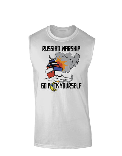 Russian Warship go F Yourself Muscle Shirt-Muscle Shirts-TooLoud-White-Small-Davson Sales