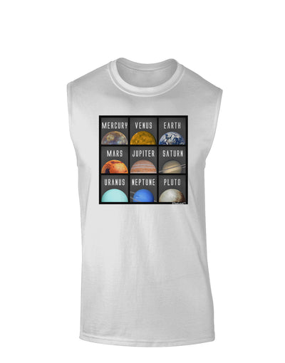 Solar System Squares Muscle Shirt-TooLoud-White-Small-Davson Sales