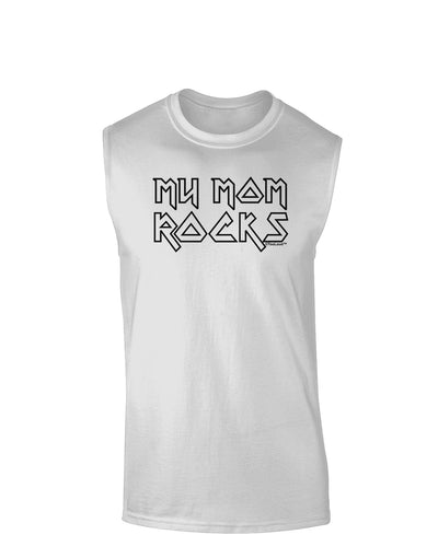 My Mom Rocks - Mother's Day Muscle Shirt-TooLoud-White-Small-Davson Sales