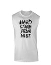 Hardcore Feminist Muscle Shirt-TooLoud-White-Small-Davson Sales