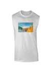 Castlewood Canyon Watercolor Muscle Shirt-TooLoud-White-Small-Davson Sales
