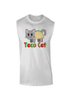 Cute Taco Cat Design Text Muscle Shirt by TooLoud-TooLoud-White-Small-Davson Sales