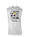 12 Days of Christmas Text Color Muscle Shirt-TooLoud-White-Small-Davson Sales