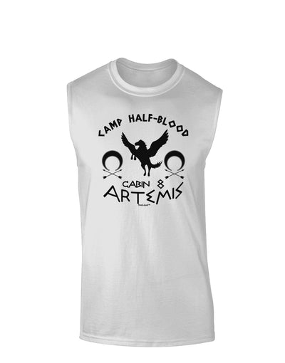 Camp Half Blood Cabin 8 Artemis Muscle Shirt-TooLoud-White-Small-Davson Sales