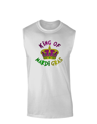 King Of Mardi Gras Muscle Shirt-TooLoud-White-Small-Davson Sales