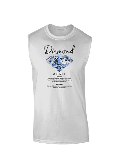 Birthstone Diamond Muscle Shirt-TooLoud-White-Small-Davson Sales