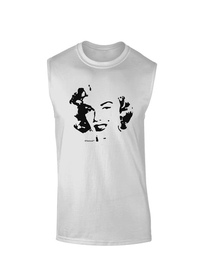Marilyn Monroe Cutout Design Muscle Shirt by TooLoud-TooLoud-White-Small-Davson Sales