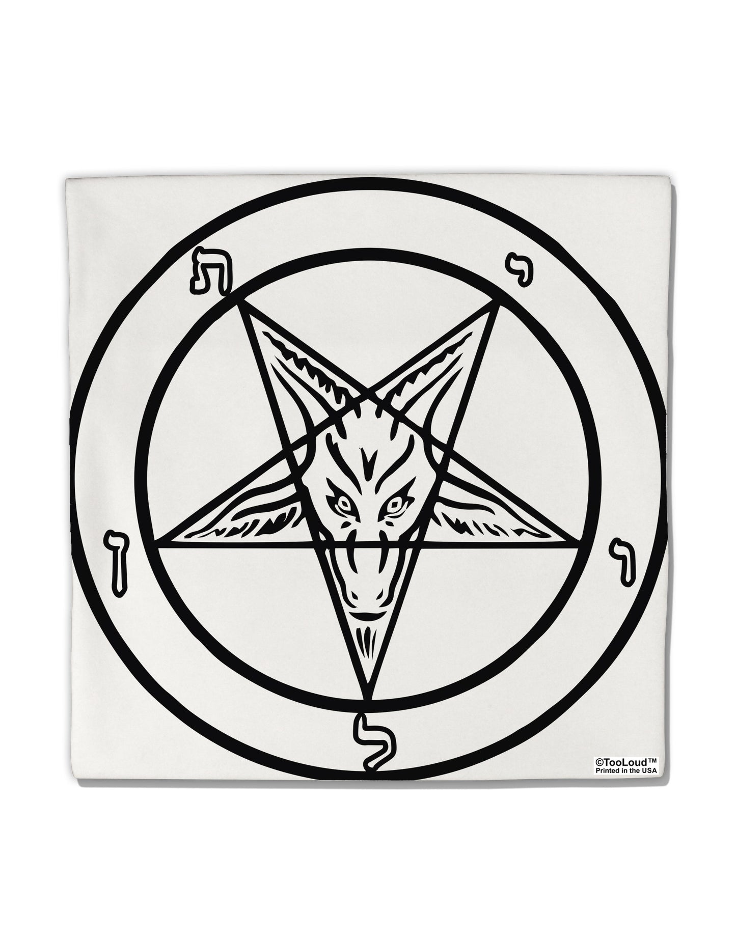 Official Sigil of Baphomet Micro Fleece 14"x14" Pillow Sham All Over Print-Pillow Sham-TooLoud-White-Davson Sales