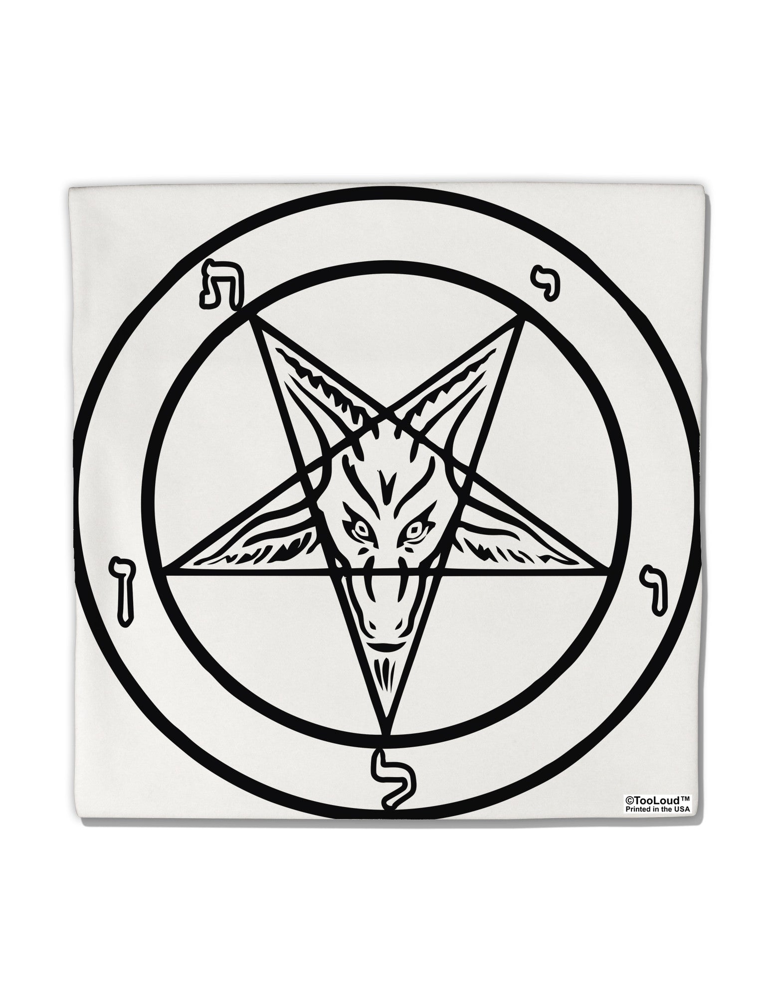 Official Sigil of Baphomet Micro Fleece 14"x14" Pillow Sham All Over Print-Pillow Sham-TooLoud-White-Davson Sales