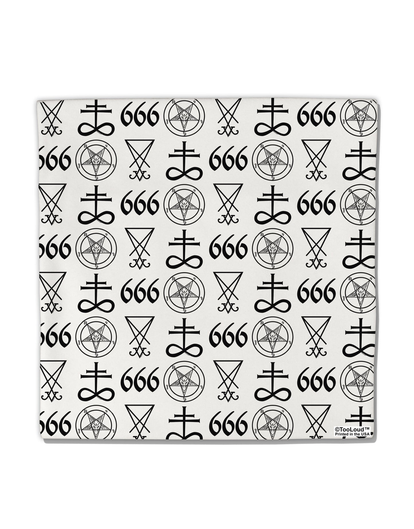Satanic Symbols Micro Fleece 14"x14" Pillow Sham All Over Print-Pillow Sham-TooLoud-White-Davson Sales