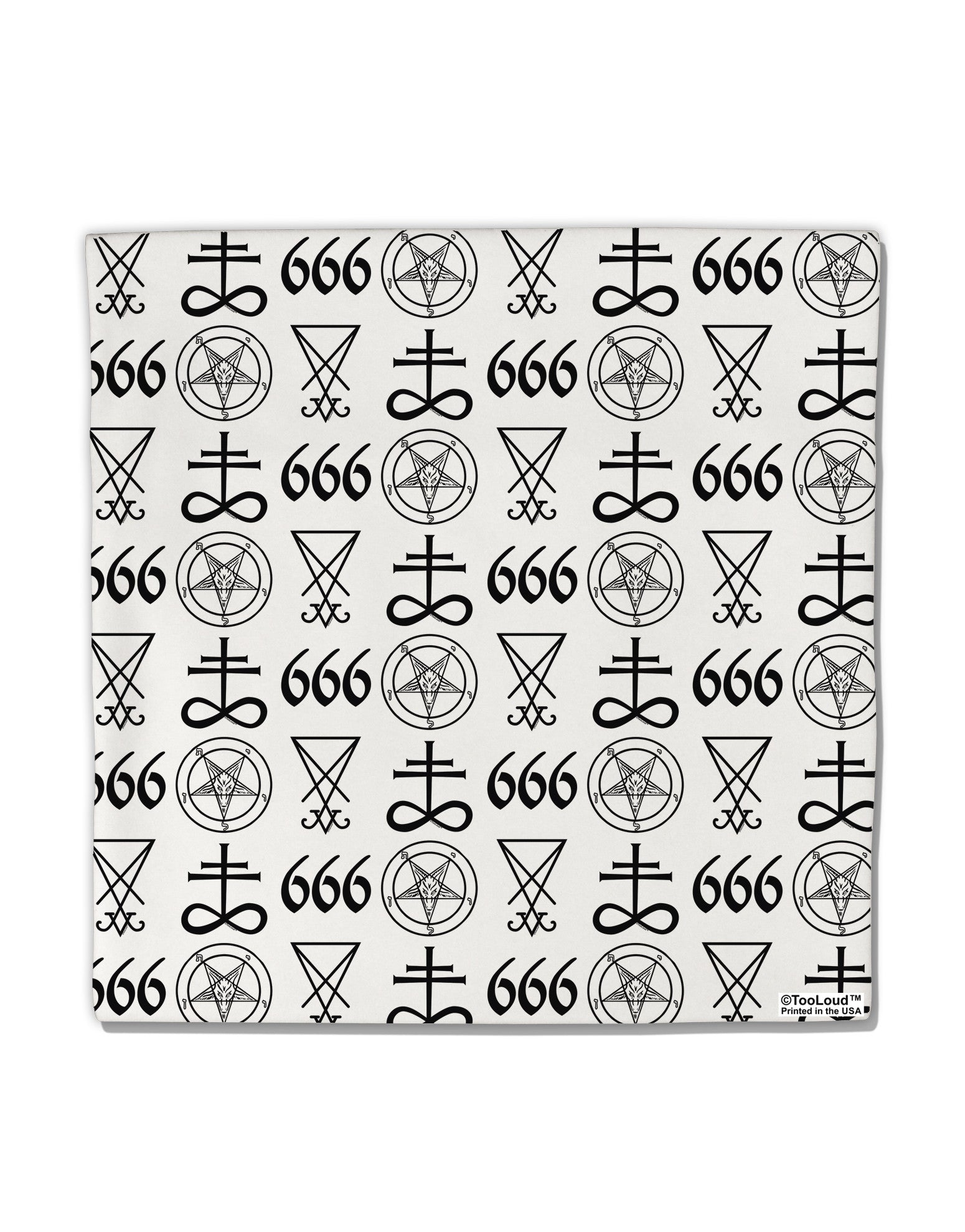 Satanic Symbols Micro Fleece 14"x14" Pillow Sham All Over Print-Pillow Sham-TooLoud-White-Davson Sales
