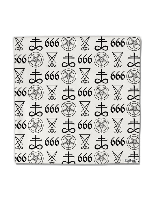 Satanic Symbols Micro Fleece 14"x14" Pillow Sham All Over Print-Pillow Sham-TooLoud-White-Davson Sales