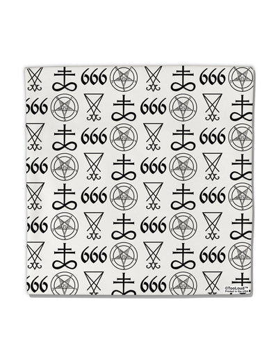 Satanic Symbols Micro Fleece 14&#x22;x14&#x22; Pillow Sham All Over Print-Pillow Sham-TooLoud-White-Davson Sales