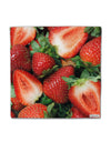 Strawberries All Over Micro Fleece 14&#x22;x14&#x22; Pillow Sham All Over Print-Pillow Sham-TooLoud-White-Davson Sales