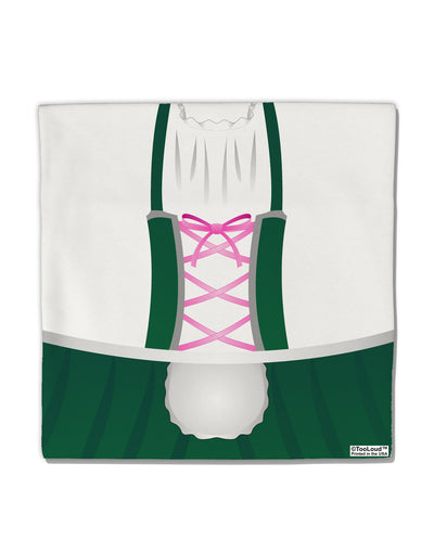 Dirndl Costume Green Micro Fleece 14&#x22;x14&#x22; Pillow Sham All Over Print by TooLoud-Pillow Sham-TooLoud-White-Davson Sales