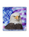 All American Eagle All Over Micro Fleece 14&#x22;x14&#x22; Pillow Sham All Over Print by TooLoud-Pillow Sham-TooLoud-White-Davson Sales