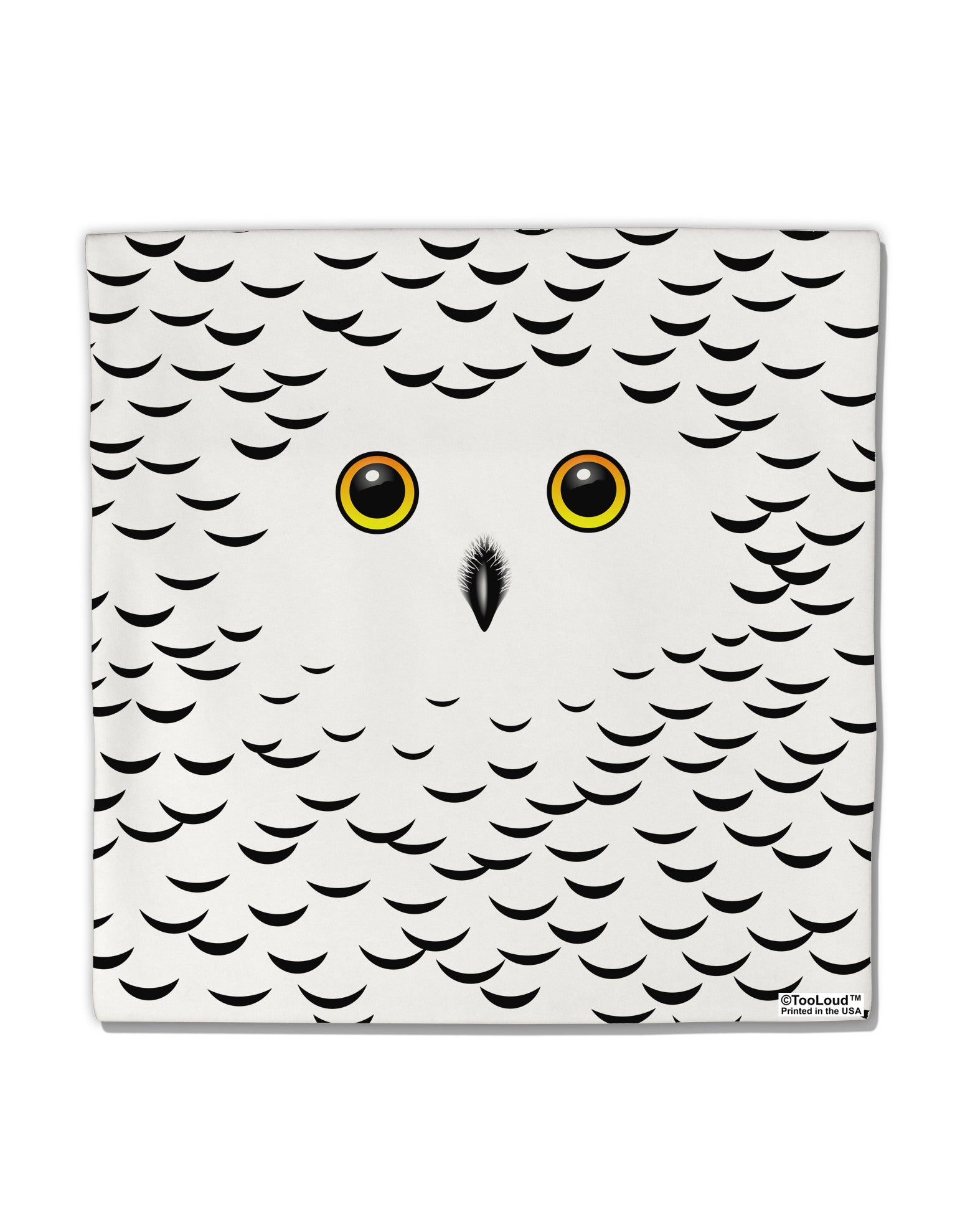 Snowy Owl Cute Animal Face Micro Fleece 14"x14" Pillow Sham All Over Print-Pillow Sham-TooLoud-White-Davson Sales